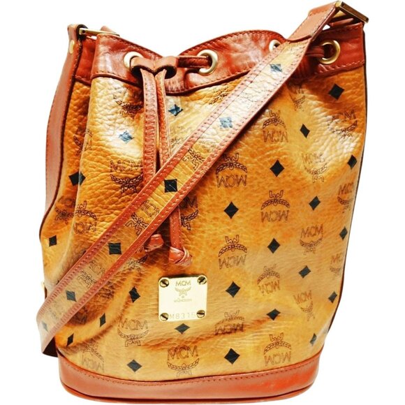 (L3) MCM Shoulder Bag Brown PVC - Picture 1 of 9